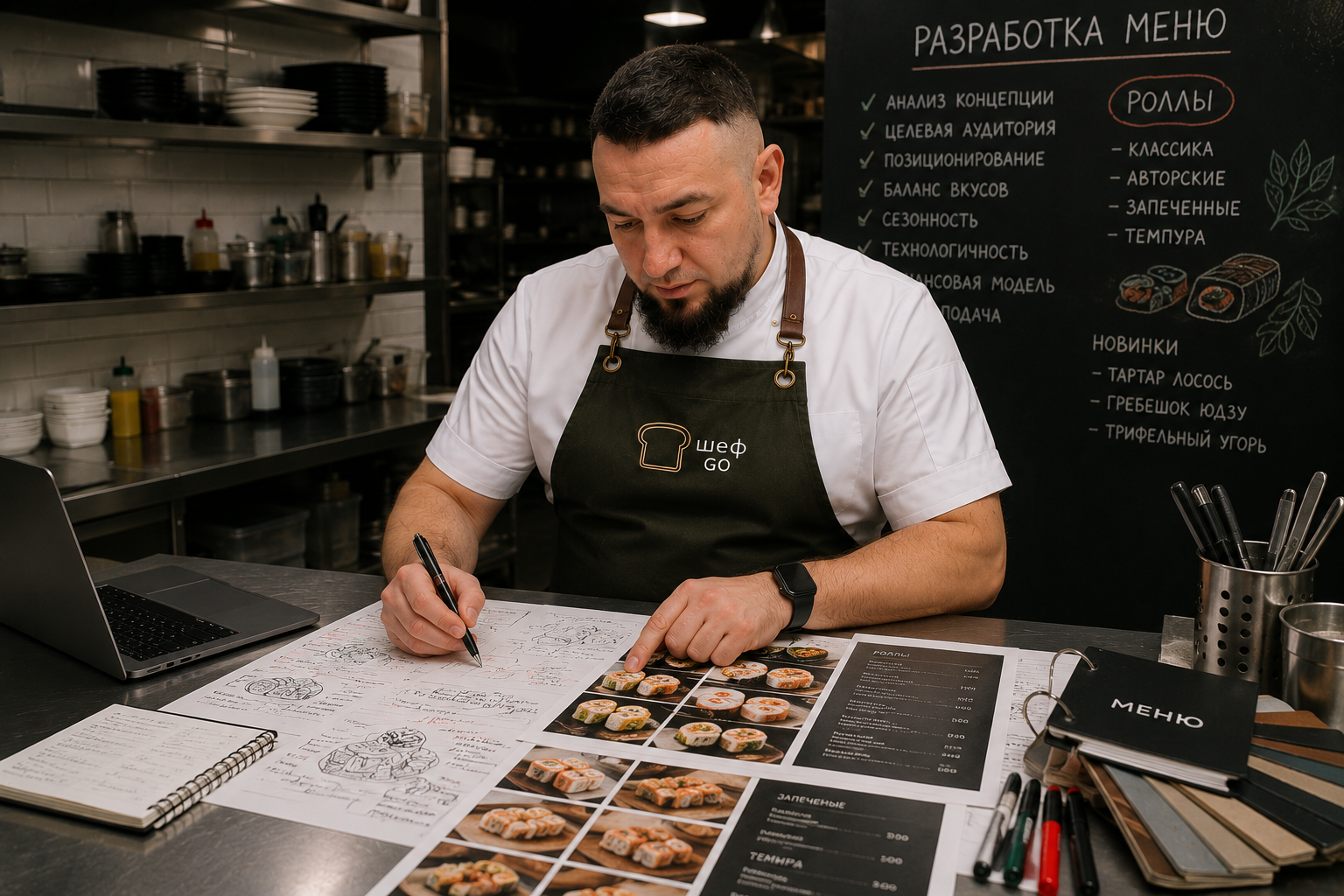 Разработка меню